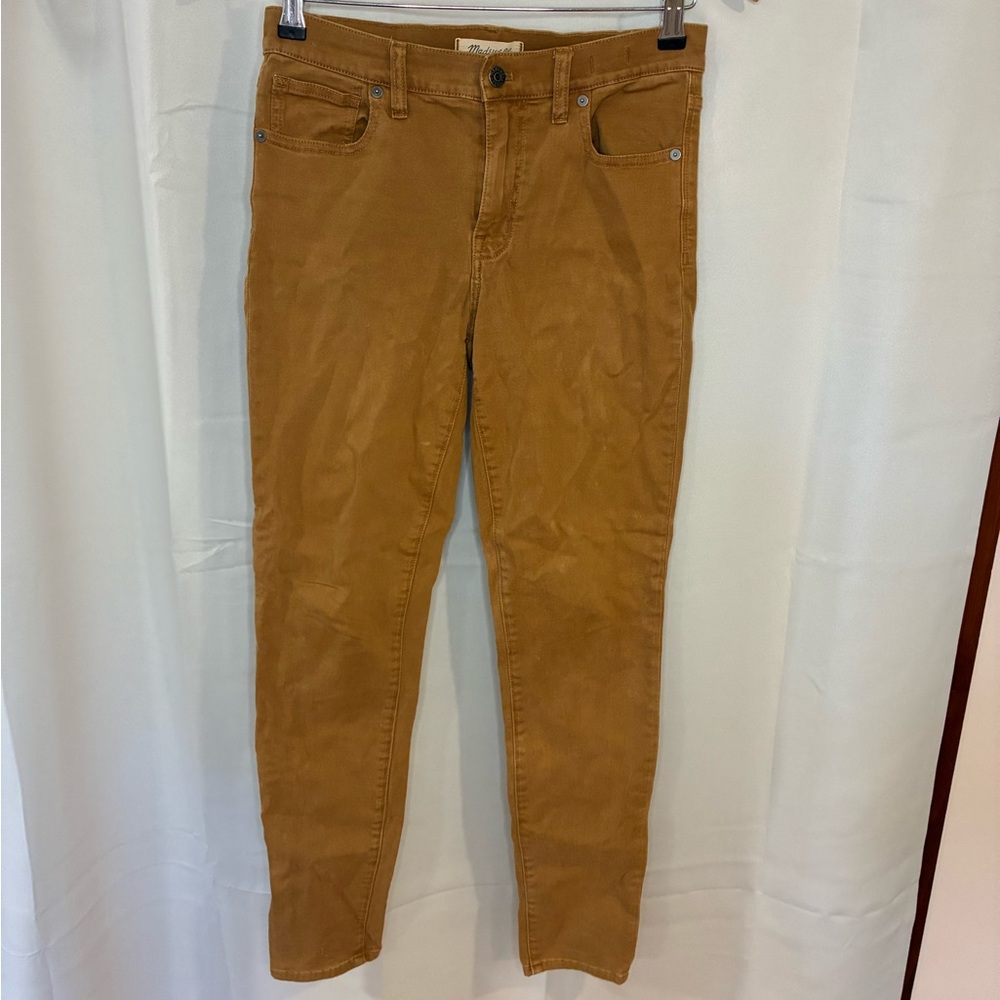 Madewell 9” High Riser Skinny Skinny Brown Chino Jeans Womens 27/28